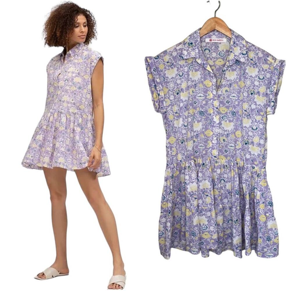 Ro's Garden Morgana Mini Dress in Padma Lilac M
